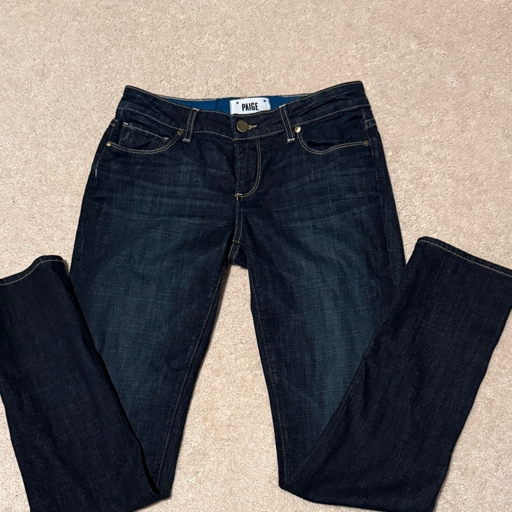 PAIGE Los Angeles Girls Dark Blue Skinny Jeans